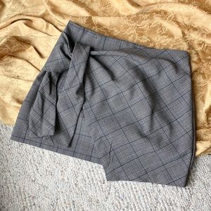 Gingham Asymmetrical Skirt
